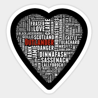 Your Face is My Heart Sassenach Sticker